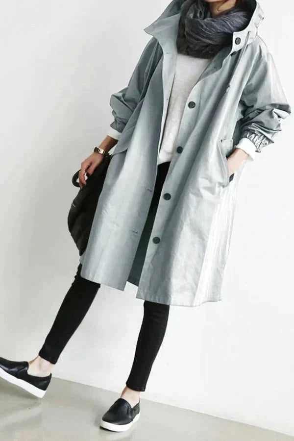 Variant image for UrbanShield - Trendy Regenmantel für Damen in Übergröße mit Verstellbarer Kapuze-9
