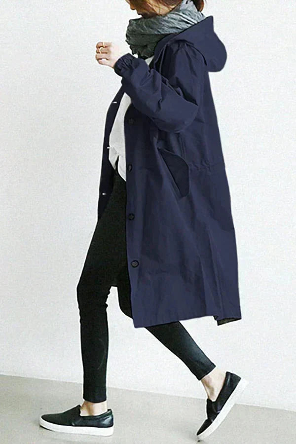 Variant image for UrbanShield - Trendy Regenmantel für Damen in Übergröße mit Verstellbarer Kapuze-25