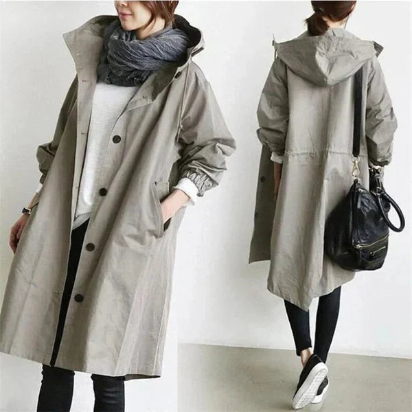 Variant image for UrbanShield - Trendy Regenmantel für Damen in Übergröße mit Verstellbarer Kapuze-1