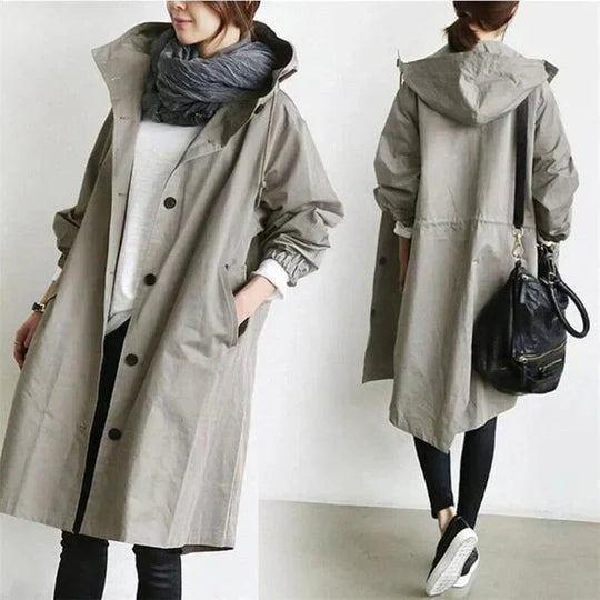 Variant image for UrbanShield - Trendy Regenmantel für Damen in Übergröße mit Verstellbarer Kapuze-1
