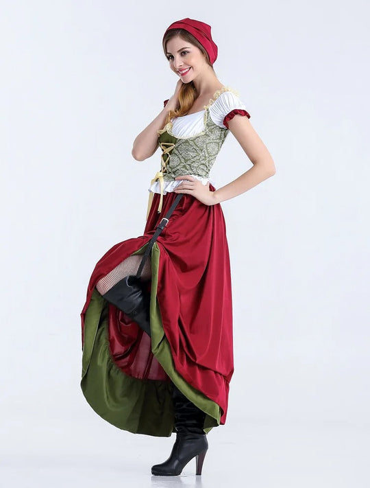 VintageChic | Elegantes Rotes Oktoberfest-Kleid2