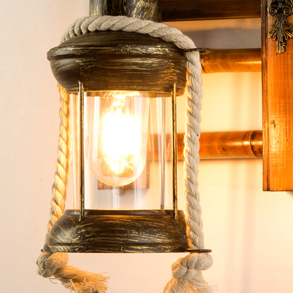 VintageKnot | Handgefertigte Holz- &amp; Seillampe2