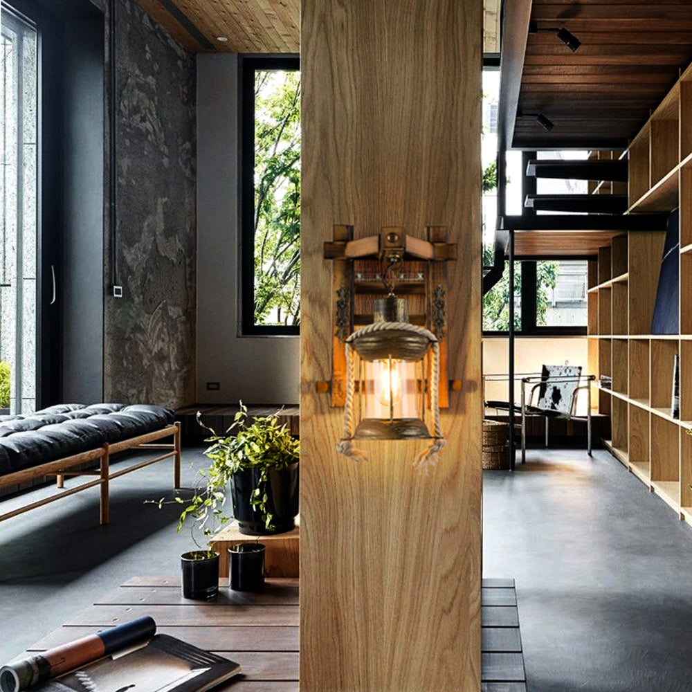 VintageKnot | Handgefertigte Holz- &amp; Seillampe3