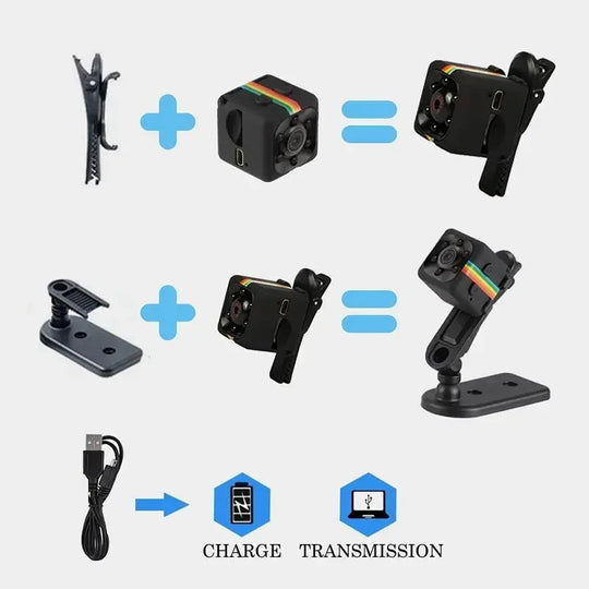 Winzige HD-Überwachungskamera Innen mit Sprachaufnahme – Tragbare Mini-Kamera für effektive Kamera Überwachung 3