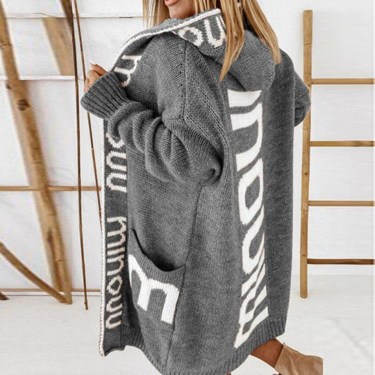 WoolCardi | Elegante Winter-Kapuzen-Strickjacke