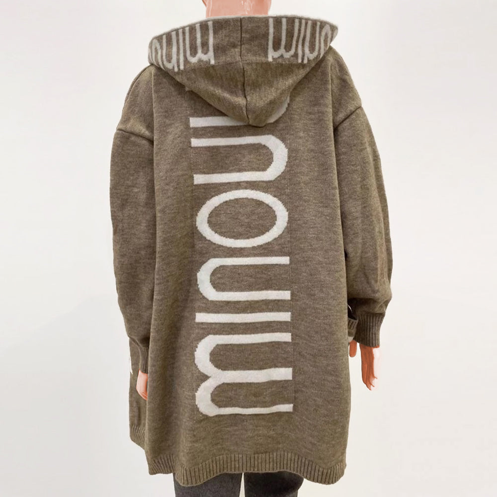 WoolCardi | Elegante Winter-Kapuzen-Strickjacke