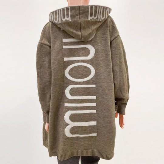 WoolCardi | Elegante Winter-Kapuzen-Strickjacke