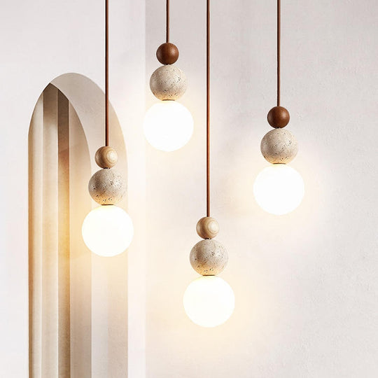 GlowTuff | Moderne einfache Stil Travertin Pendelleuchte