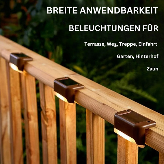 SolarLuxe | Multifunktionale & Luxuriöse Zaunleuchte für Draußen
