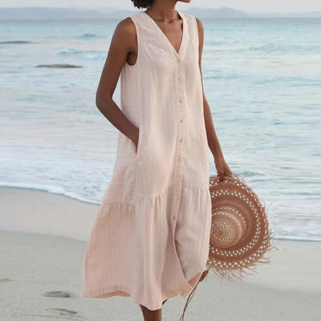 Zoe | Damen Sommer Strandkleid | Maxi2