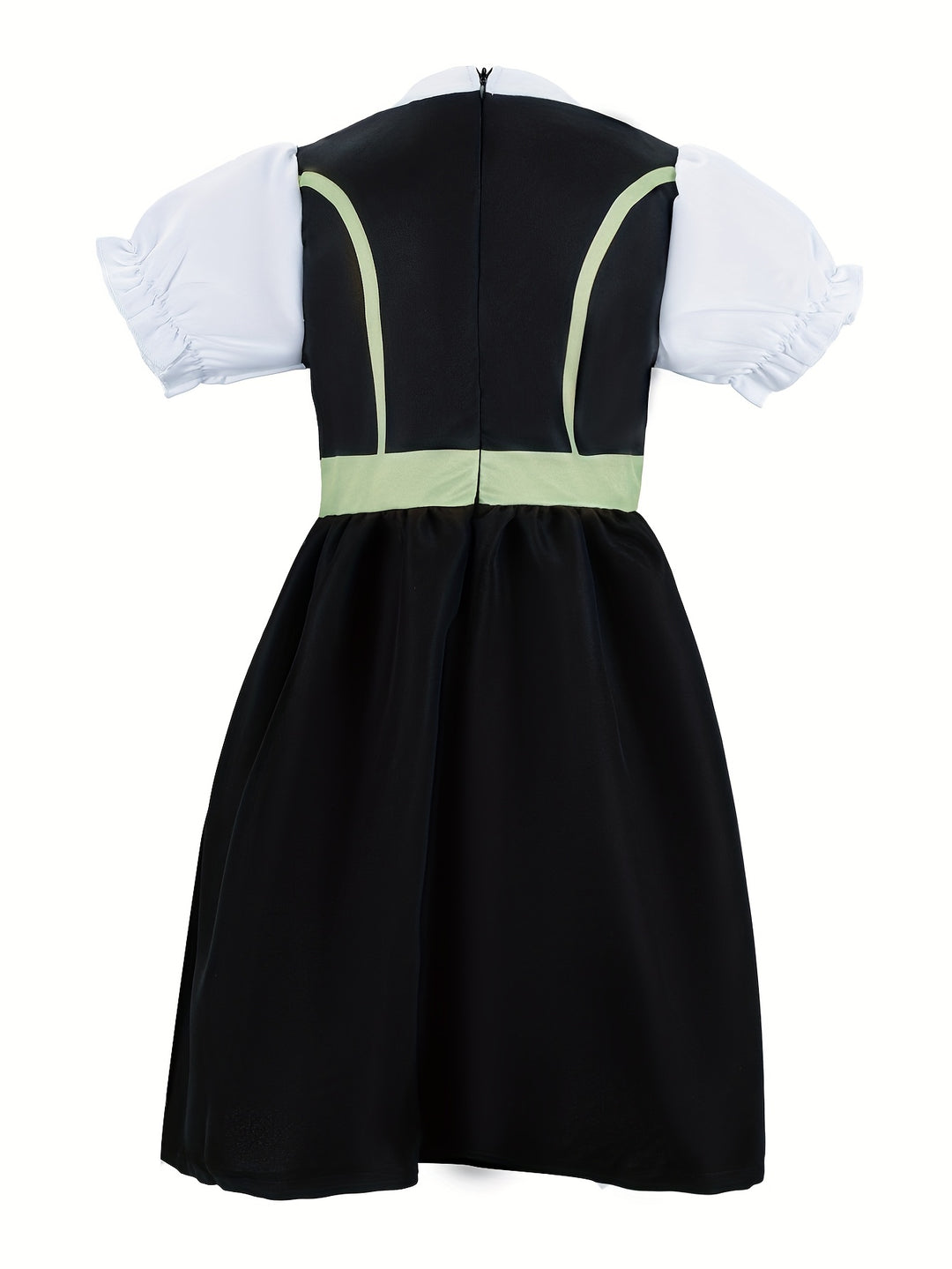 Alpenfee | Mädchen-Dirndlkleid – Bayerischer Maid-Look in Grün und Weiß