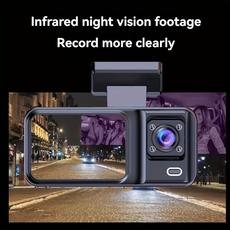 ClearRoad | 1080P Dash Cam – Vorderansicht, Rückansicht & Innenansicht