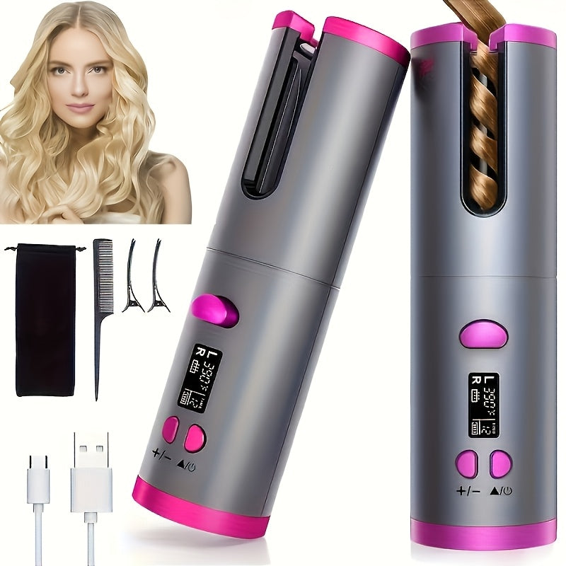 GlamGo | Kabelloser Lockenstab mit Schnellaufheizung & Auto-Off