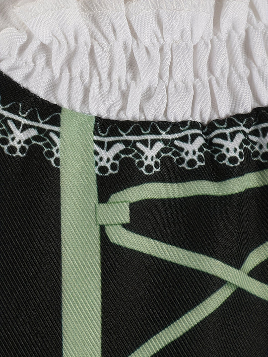 Alpenfee | Mädchen-Dirndlkleid – Bayerischer Maid-Look in Grün und Weiß