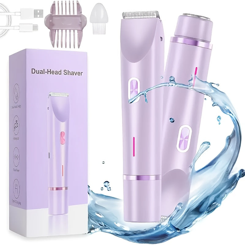 SilkTrim | Rasierer für Frauen - Doppelkopf-Präzision und USB-Aufladung