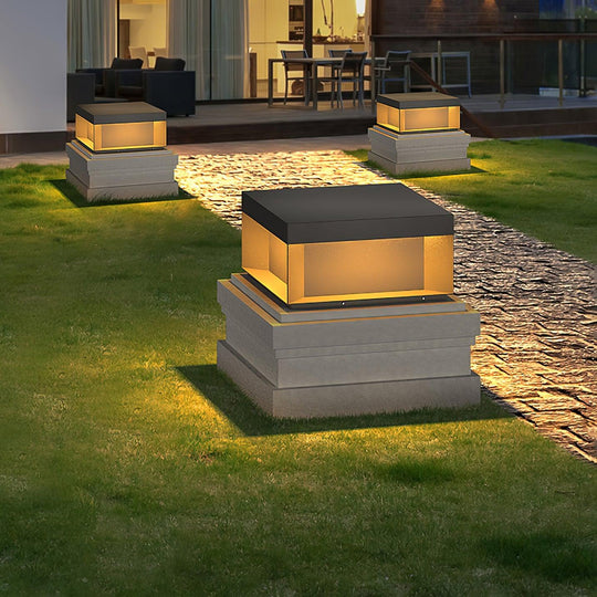 AcrylGlow | Outdoor Pfostenleuchte Schwarz – Wasserdicht IP65 Decorique.de