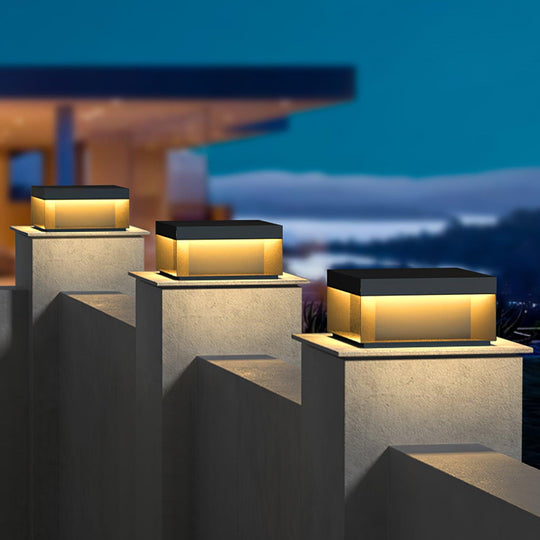 AcrylGlow | Outdoor Pfostenleuchte Schwarz – Wasserdicht IP65 Decorique.de