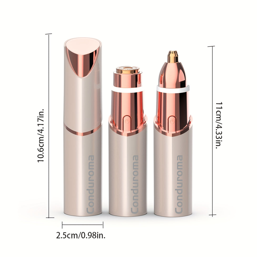 FaceFlick | 2-in-1 Augenbrauen- & Gesichtstrimmer - Präzise & USB aufladbar