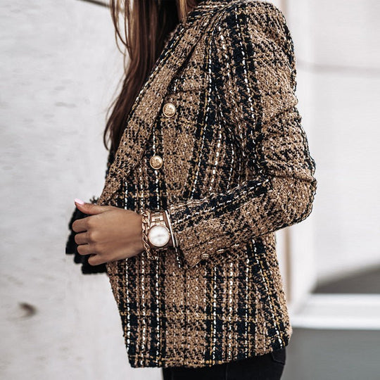 Adelina | Moderner Karo-Blazer | Damen Decorique.de