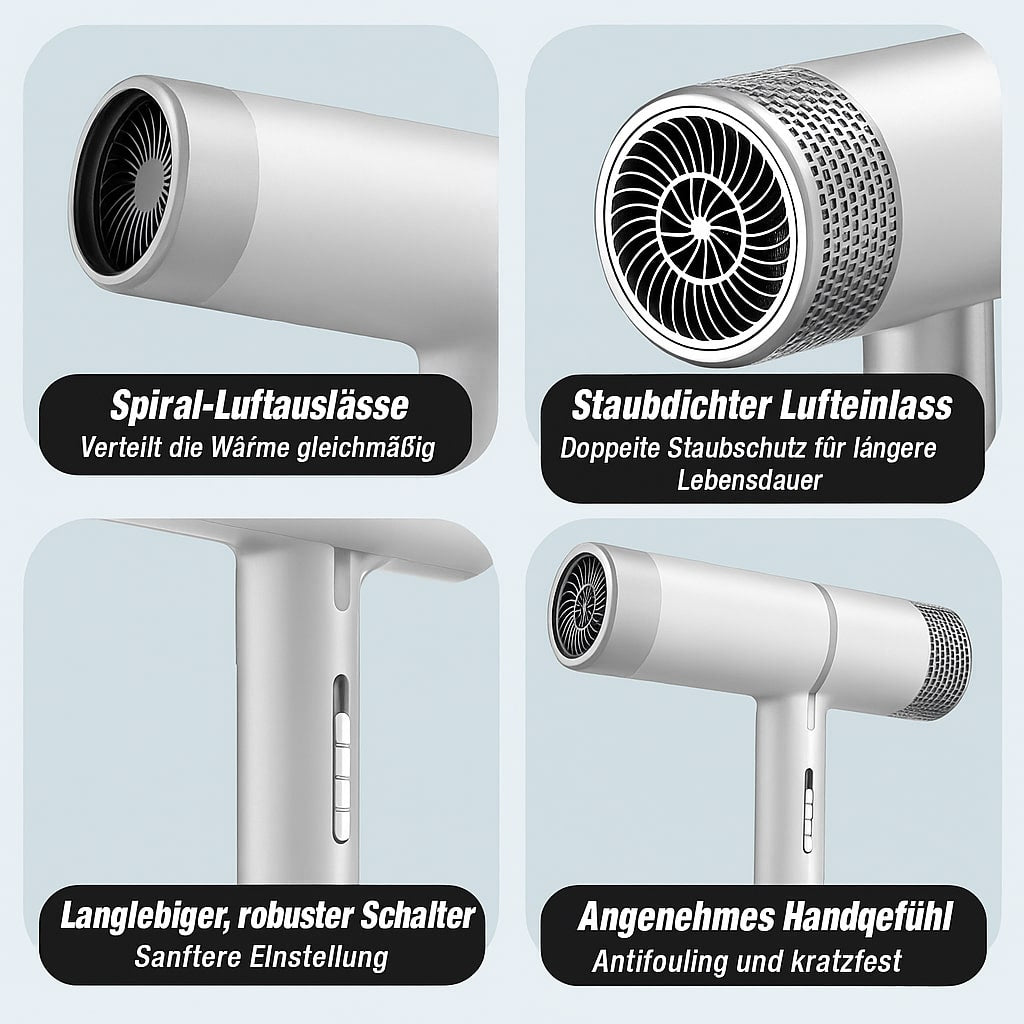 AeroDry | Professioneller Hochleistungs-Haartrockner für schnelles, schonendes Styling Decorique.de