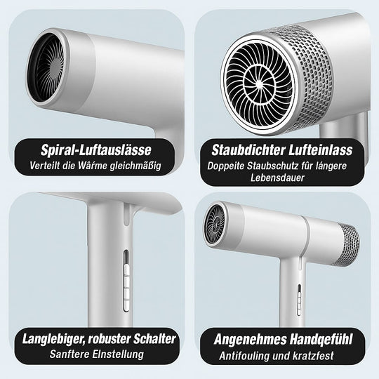 AeroDry | Professioneller Hochleistungs-Haartrockner für schnelles, schonendes Styling Decorique.de