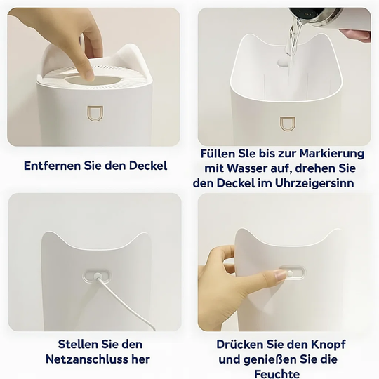 AeroMist | Ultraschall Luftbefeuchter – 3000ml Tank für 24h Laufzeit Decorique.de