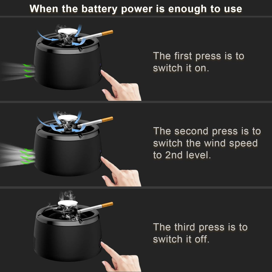 AirClean | Elektrischer Rauchfreier Aschenbecher mit Luftreinigung Decorique.de