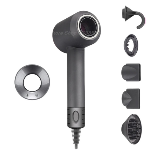 AirFlowPro | Kabelloser Haartrockner & Ion-Stylinggerät Grau 5 Teile 3.3m Decorique.de