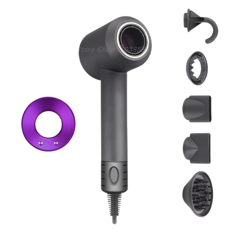 AirFlowPro | Kabelloser Haartrockner & Ion-Stylinggerät Lila 5 Teile 3.3m Decorique.de