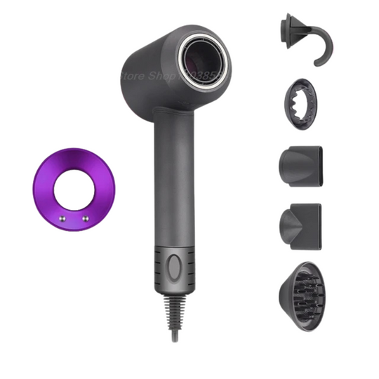AirFlowPro | Kabelloser Haartrockner & Ion-Stylinggerät Lila 5 Teile 3.3m Decorique.de