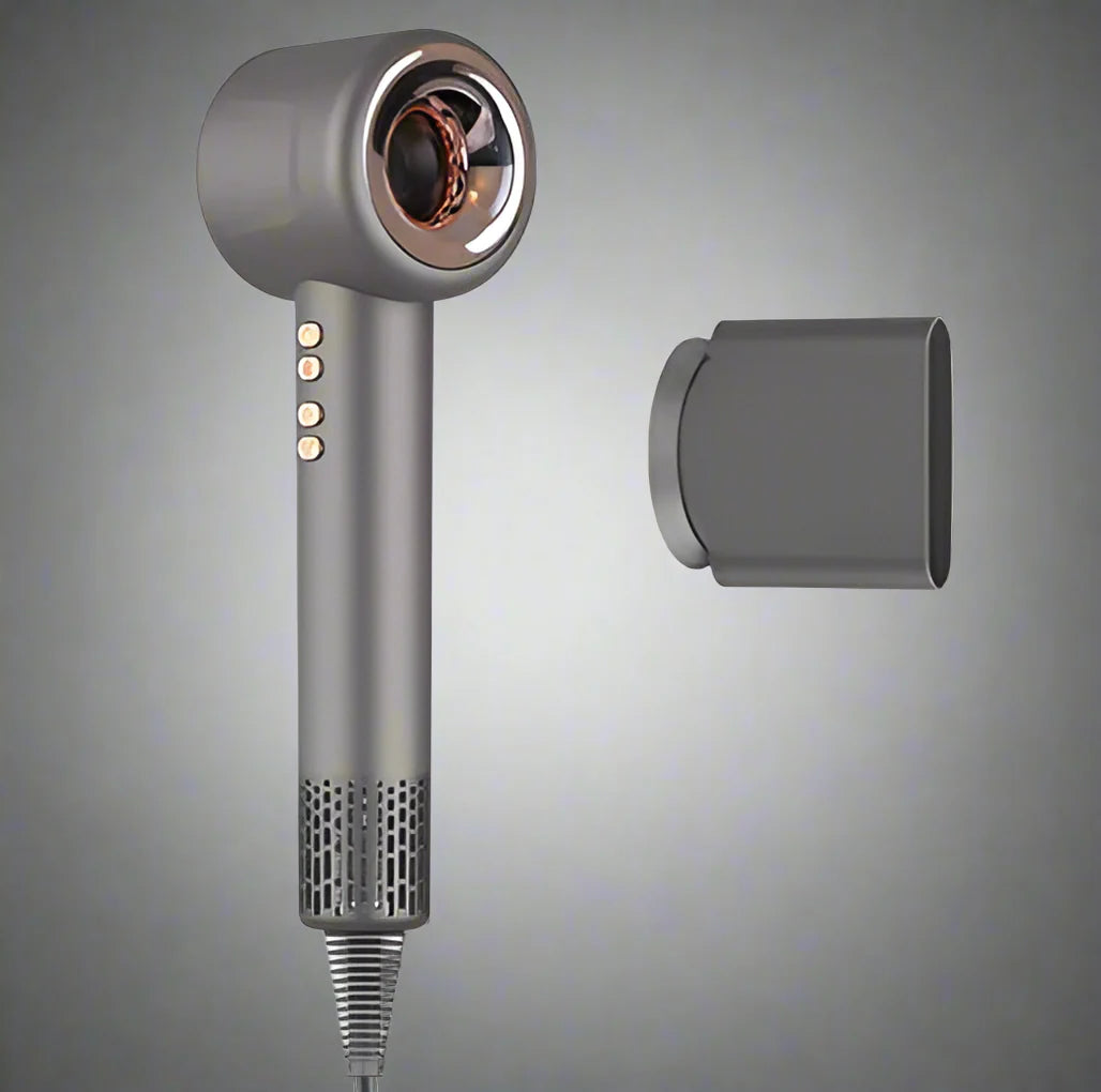 AirLume | Super-Haartrockner – 220V lüfterloser Haartrockner mit Ionen-Technologie 3,0M Grau 1 Teil Decorique.de