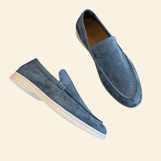 Alberico | Herren-Loafer – Eleganz in weichem Wildleder Hellblau Decorique.de