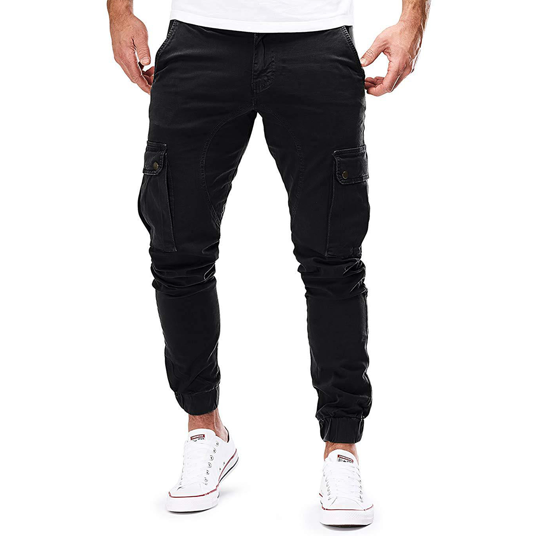Alex | Vielseitige Cargo-Jogginghose | Herren Schwarz Decorique.de