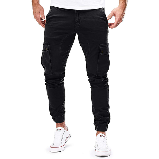 Alex | Vielseitige Cargo-Jogginghose | Herren Schwarz Decorique.de