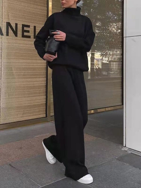 Alexa | Lassige Elegantes Damenbekleidungsset Schwarz Decorique.de