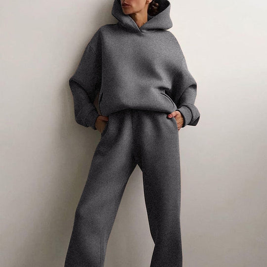 Alina | Stilvolles Oversized Jogging-Set | Damen Grau Decorique.de