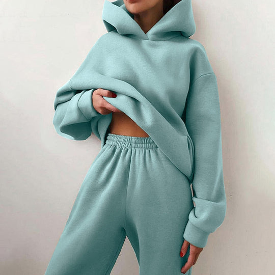 Alina | Stilvolles Oversized Jogging-Set | Damen Hellblau Decorique.de