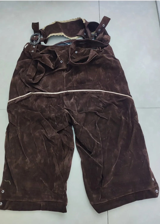 Almmeister | Herren-Lederhosen-Overall mit Hosenträgern für Oktoberfest Decorique.de