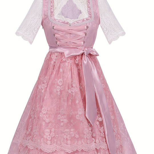 AlpenFreude | Damen-Oktoberfestkostüm – Zweiteiliger Hosenträger-Rock im bayerischen Stil Decorique.de