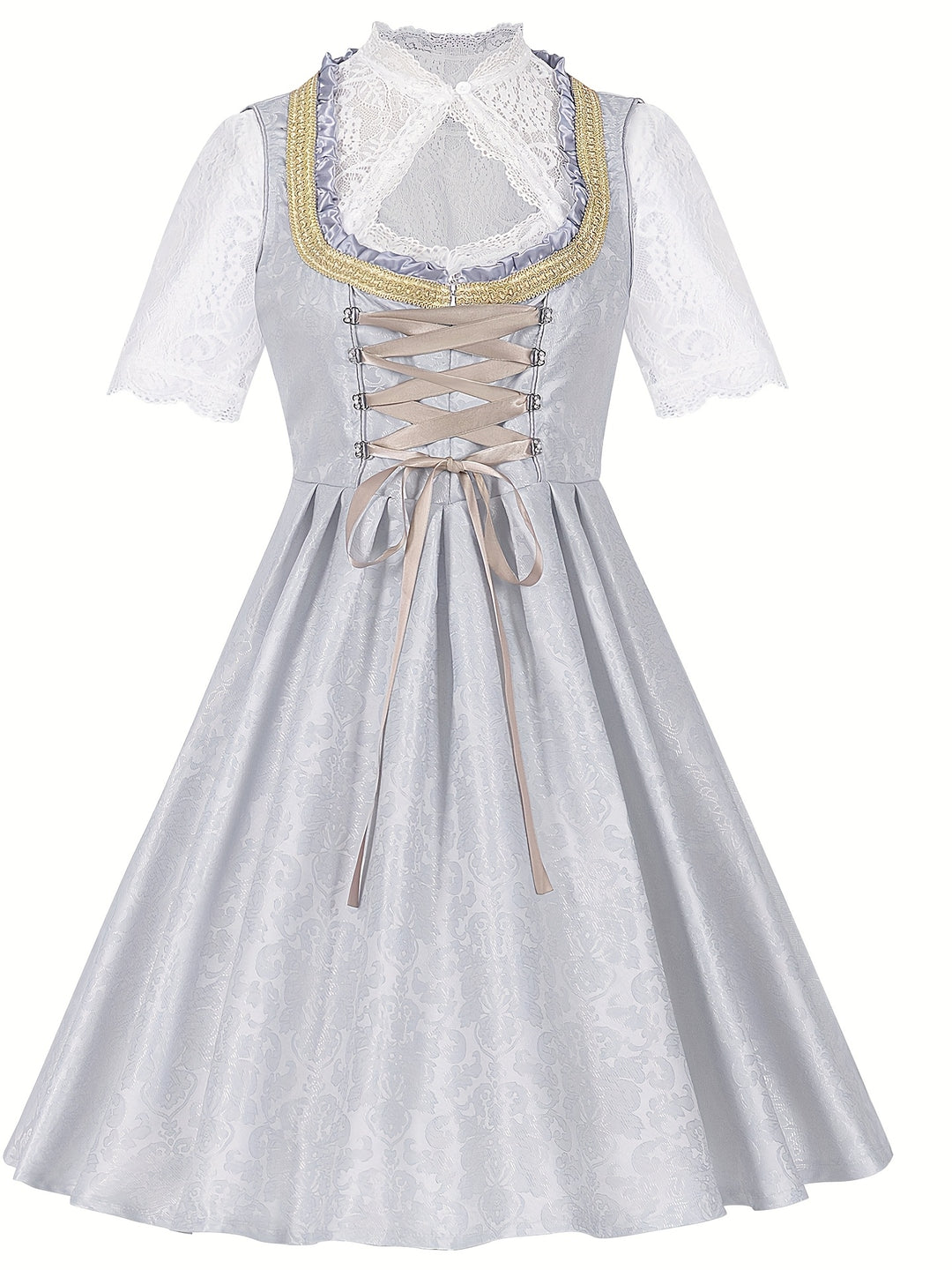 AlpenFreude | Damen-Oktoberfestkostüm – Zweiteiliger Hosenträger-Rock im bayerischen Stil Decorique.de