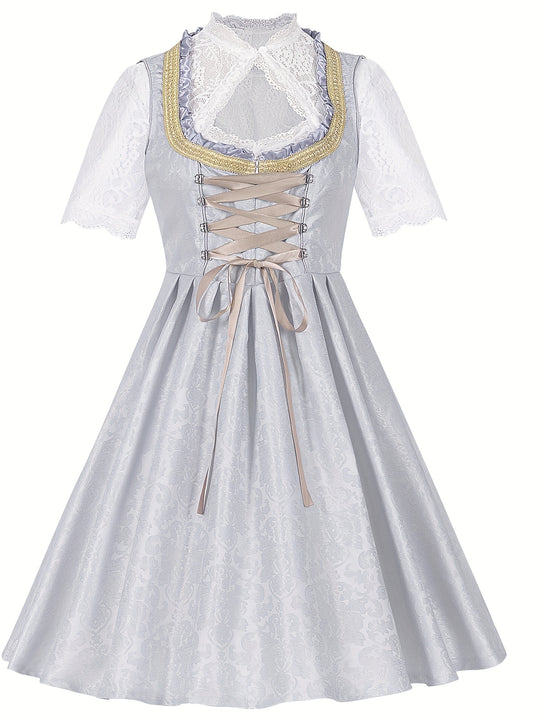 AlpenFreude | Damen-Oktoberfestkostüm – Zweiteiliger Hosenträger-Rock im bayerischen Stil Decorique.de