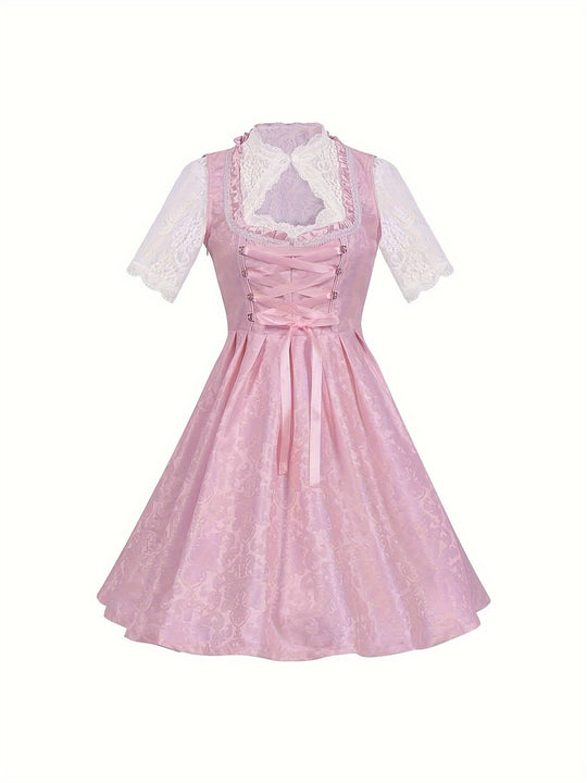 AlpenFreude | Damen-Oktoberfestkostüm – Zweiteiliger Hosenträger-Rock im bayerischen Stil Decorique.de