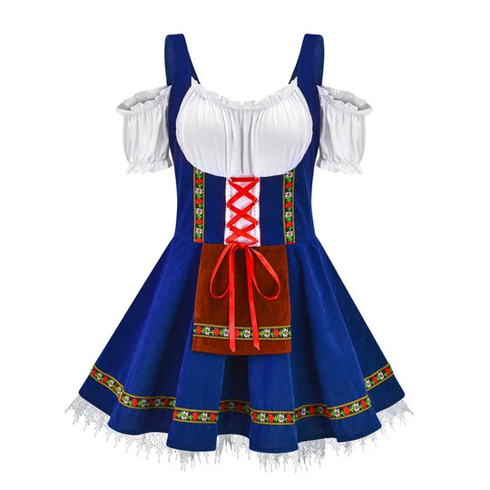 Alpenlicht | Damen-Mini-Dirndl – Elegant & Modern Blau Decorique.de