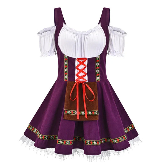 Alpenlicht | Damen-Mini-Dirndl – Elegant & Modern Lila Decorique.de