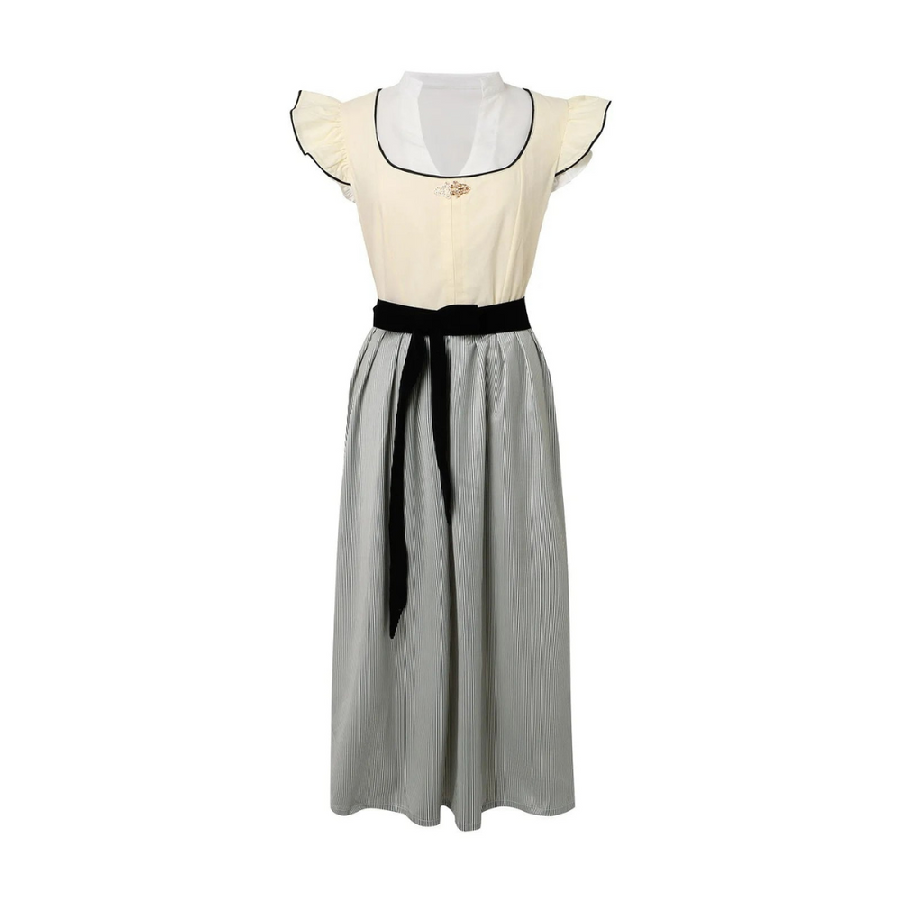 Alpenperle | Damen-Dirndlkleid in Weiß für Oktoberfest & Feste Decorique.de