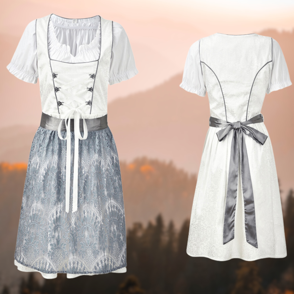 AlpenTraum | Einzigartige Damen-Tracht mit Schürze und Bluse Blau Decorique.de