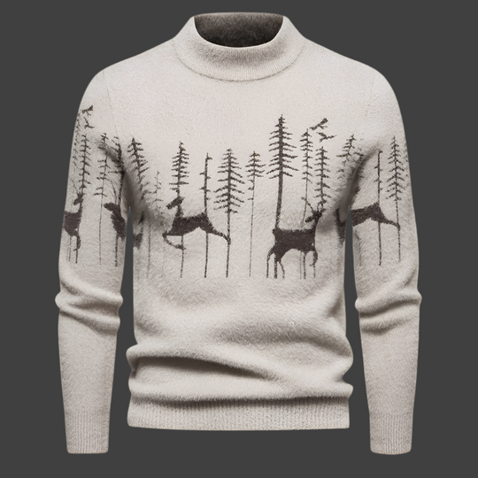 AlpineStyle | Eleganter Weihnachts-Pullover für Herren Beige Decorique.de