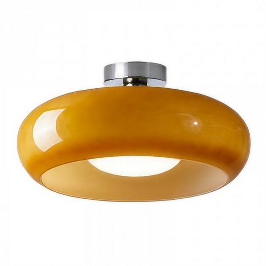 AmberNest | Glas-Deckenlampe – Elegantes Ambiente für Wohnräume Chrom Bernstein Decke Decorique.de