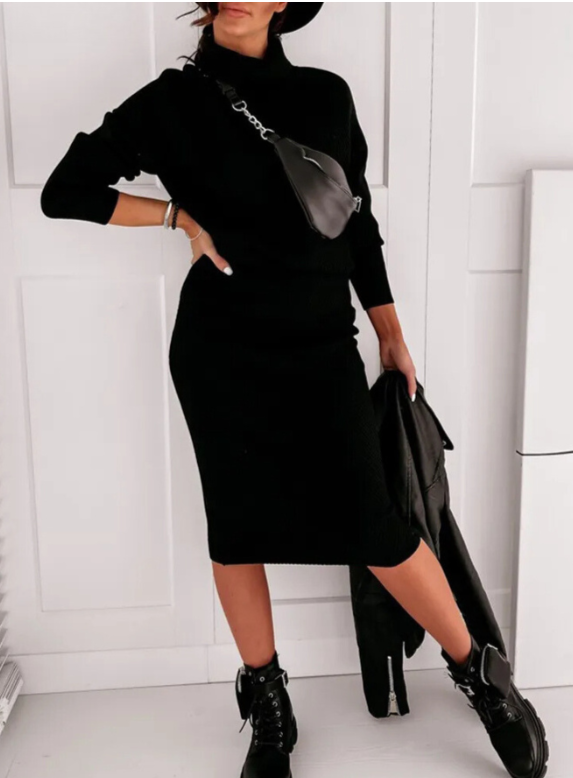 Amira | Elegantes Strick-Set für Damen Schwarz Decorique.de