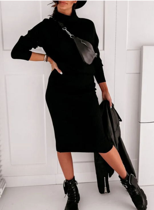 Amira | Elegantes Strick-Set für Damen Schwarz Decorique.de